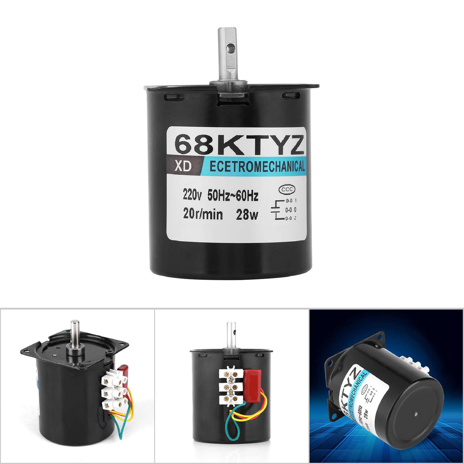 Ticfox Synchronous Motor XD68KTYZ-AC-S1 AC220V 28W 2.5 20 30 110r/Min Small Electric Permanent Magnet Synchronous Gear Motor CW/CCW for Instrument Automation(20) - Image 4