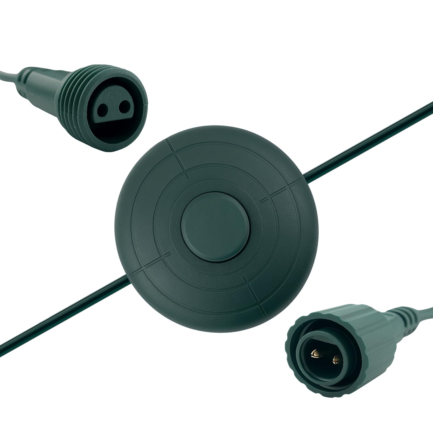 5/8 inch Plug Power Cord with On/Off Foot Switch 6FT for Christmas Tree Holiday Lights Compatible Replacement for CZJUTAI Power Adapters - NO Lights