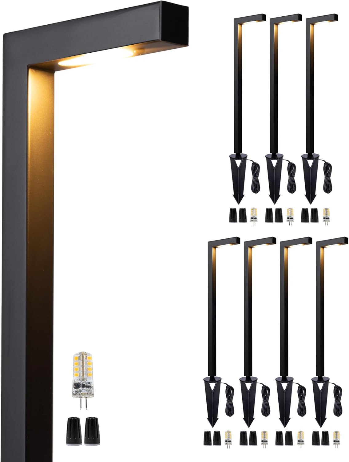 Gardenreet LED Pathway Lights Brass, 12V Landscape Path Lights Wired