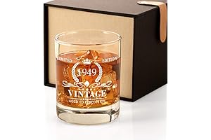 Triwol 1949 75th Birthday Gifts for Men: Vintage Whiskey Glass