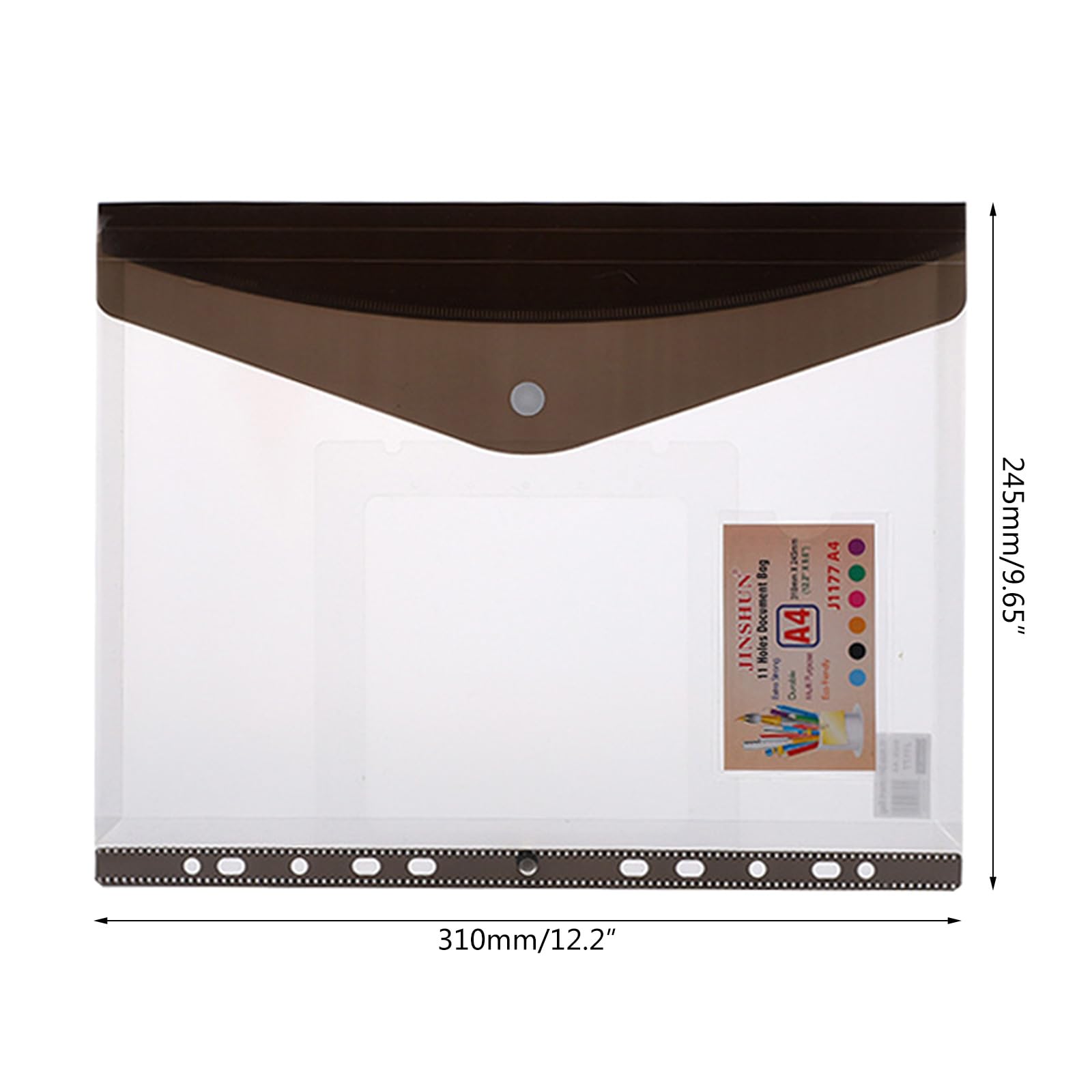 12 pochettes perforées extensibles, 6 couleurs, enveloppes en plastique transparent, portefeuilles avec 11 trous, classeur de documents, pochettes pour fichiers, dossiers avec organiseur de poche