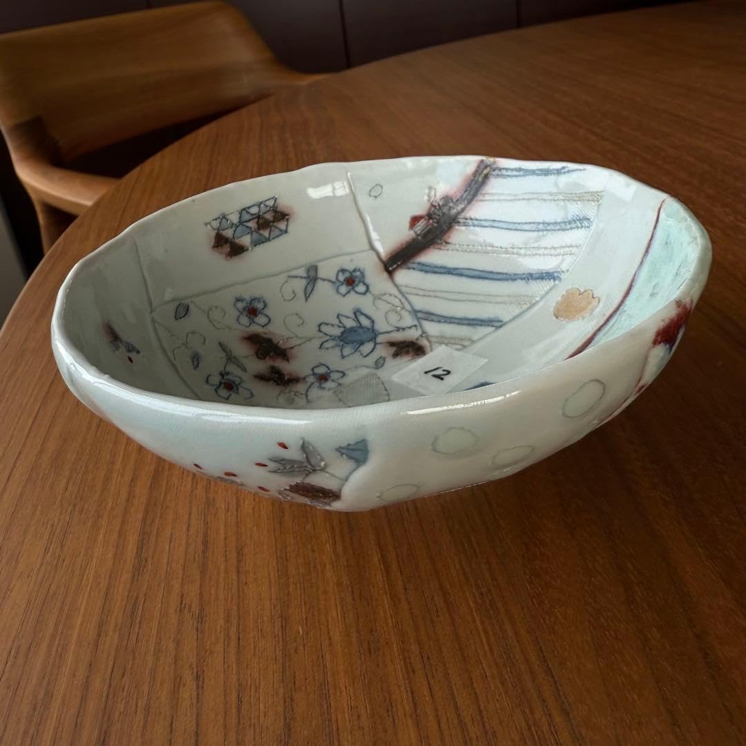 Amazon.co.jp: 砥部焼 生石窯 西山千代子 貼り合わせ : ホーム＆キッチン