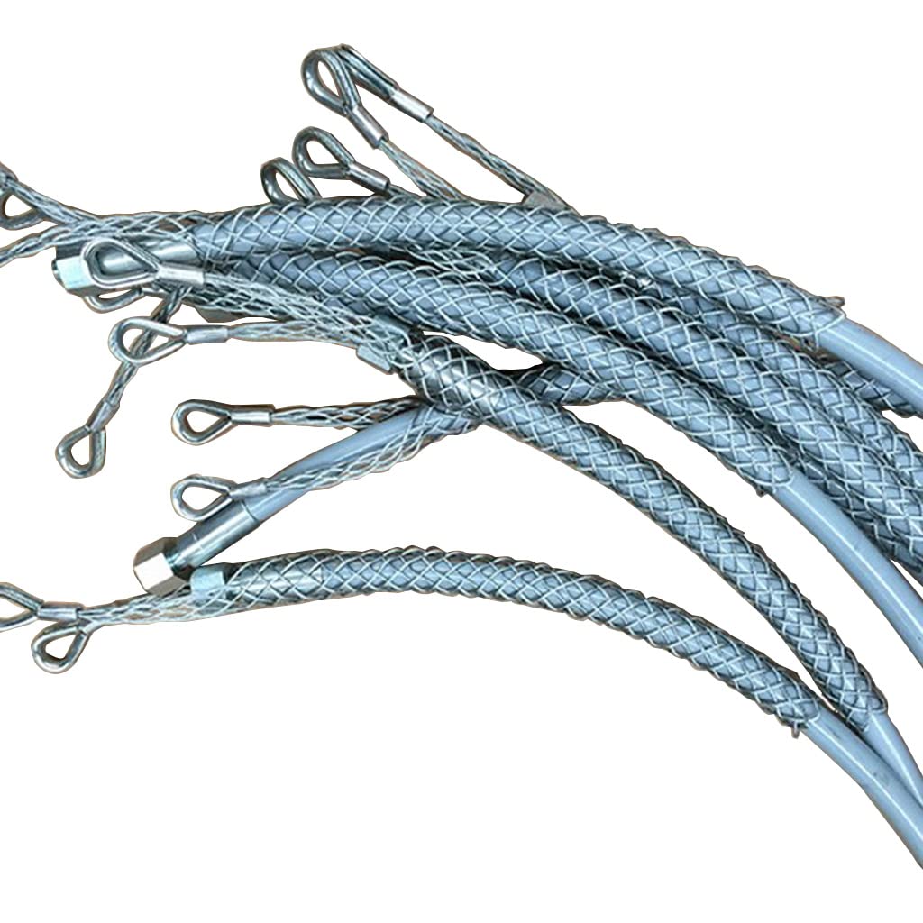 Haoyull Mesh Puller Pipe Conduit Cable Puller Galvanizing Pulling Grip Metal Cable Socks Mesh Puller Tools for Electricians