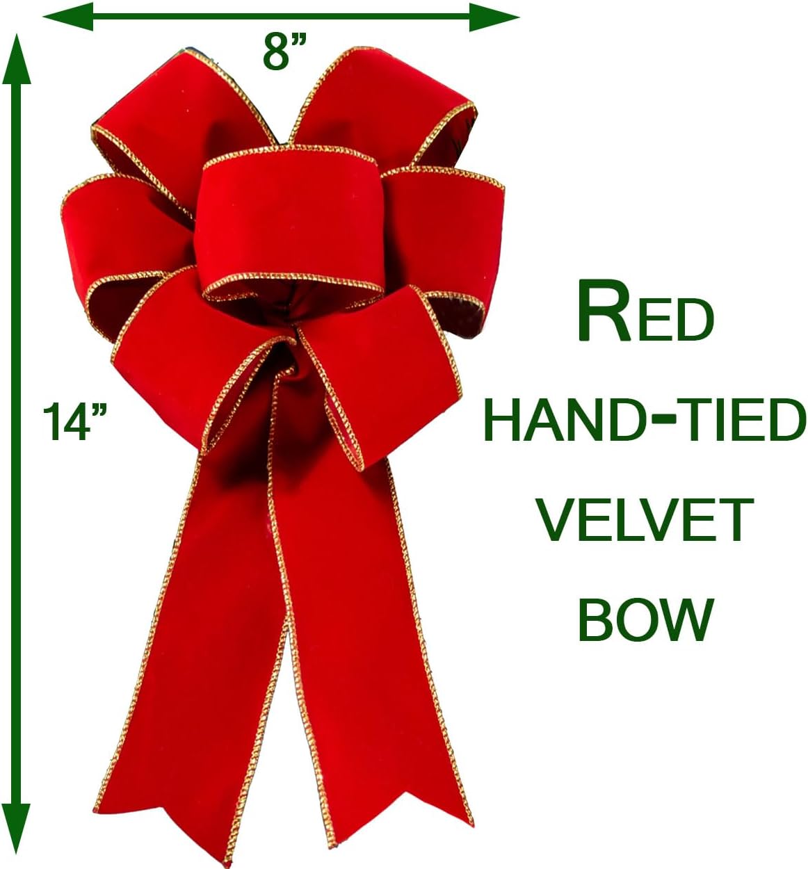 Christmas -Wreath Decoration - Christmas Wreaths Outdoor - 24 inches Christmas Holiday Ornaments with Red Velvet Bow on 30 inch Tall Easel Stand