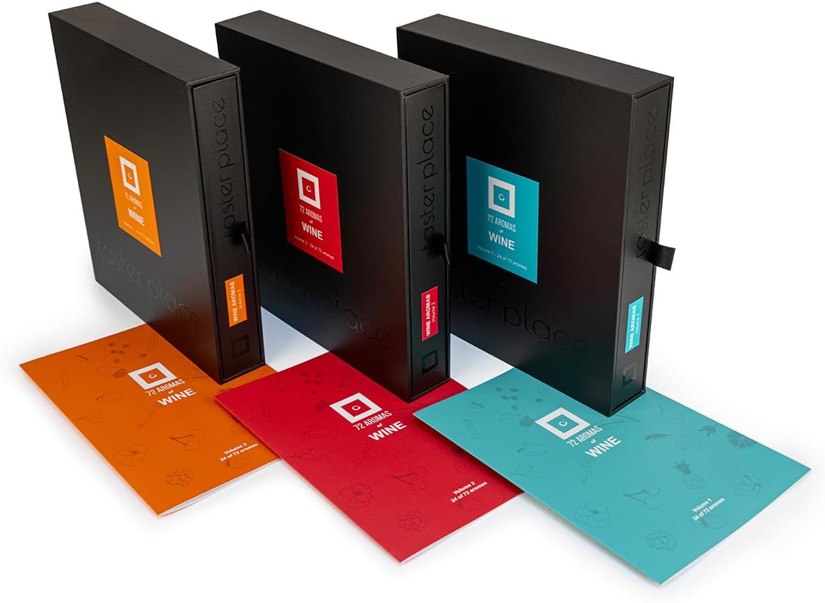 72 Wine Aromas - TASTERPLACE AROMA SET - English – for Sommeliers – for Wine Lovers – Tasting Tool