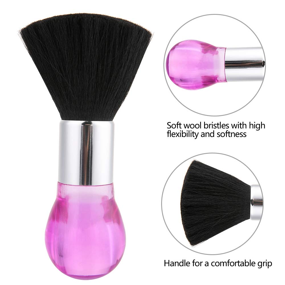 Pennello Parrucchiere, Barbiere collo spazzola ideale per rimuovere i capelli dopo il taglio, Spazzola per spolverino per il collo, spazzola per capelli pulita per capelli da barbiere Strumento (Rosa)