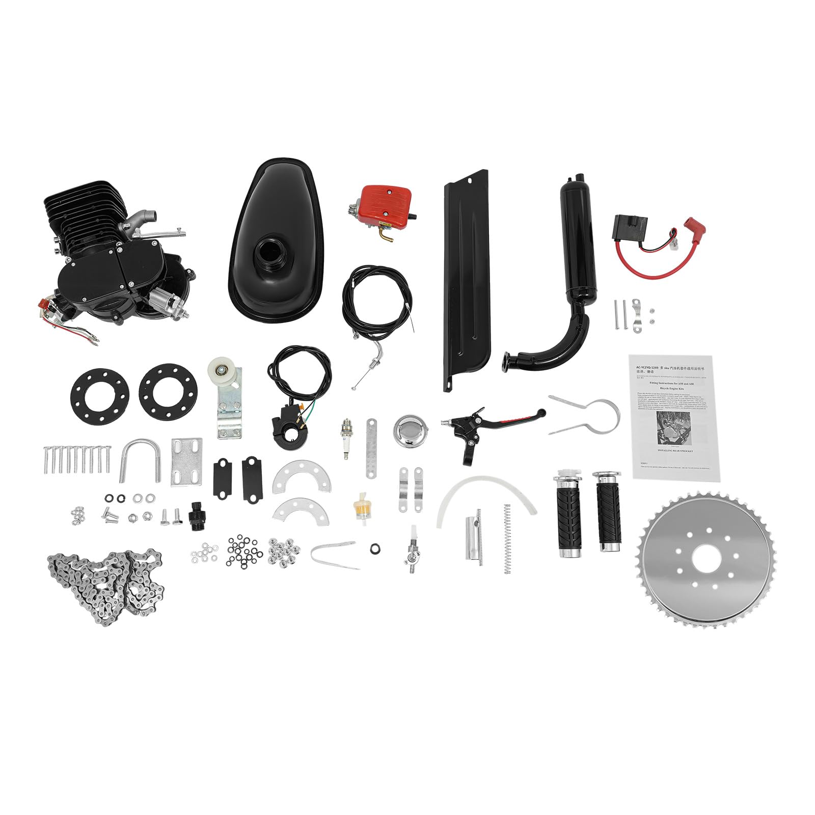 Moteur 2 temps 110 cm³ 3 kW Kit de conversion de vélo pour 26-28"