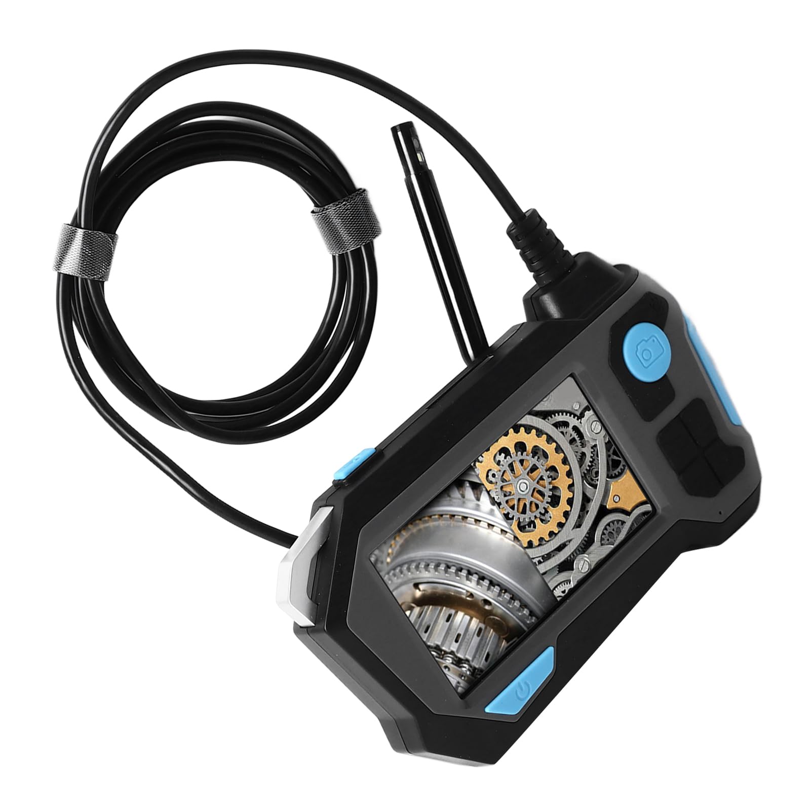 Telecamera per Ispezione Tubi con Rotazione di 720° e Doppia Lente da 8 Mm - Endoscopio Impermeabile IP68 con 4,5" S N