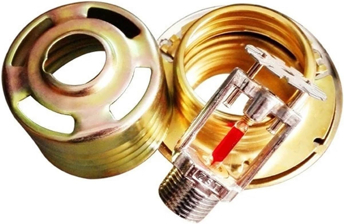 1pcs Brass Concealed Fire Sprinkler Head DN15 Pendent Fire Sprinkler Fire Extinguishing System Protection 68°C 93°C(93)