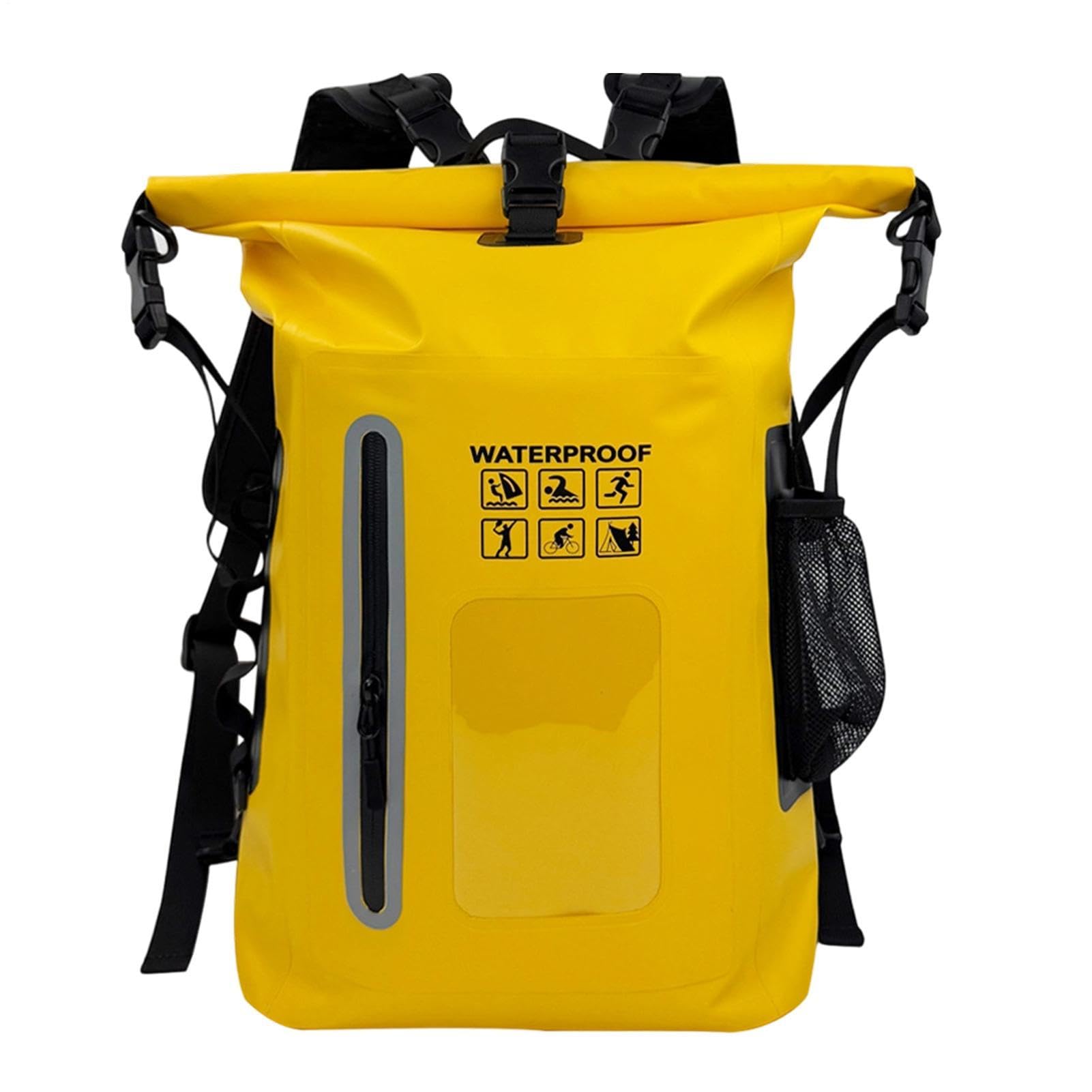Wodoszczelny Plecak Suchy Rolowany Suchy Worek PVC | Wodoodporny Worek Kajakowy Na Rafting, Kajakarstwo, Paddleboarding, Pływanie, Snowboard, Wędrówki, Podróże, Sporty Plażowe