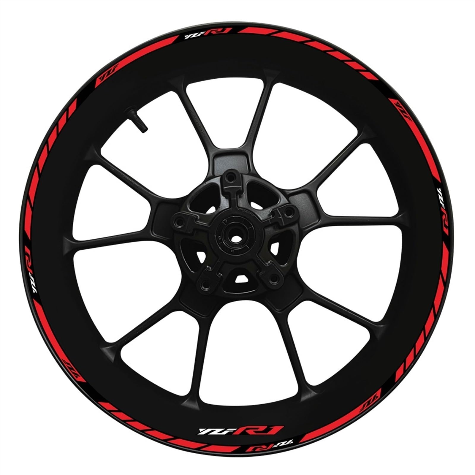 Motorcycle Wheel Hub YZF R1 Decal Decoration Set Rim Modification Reflective Sticker for Yamaha YZFR1 2022(Color10)