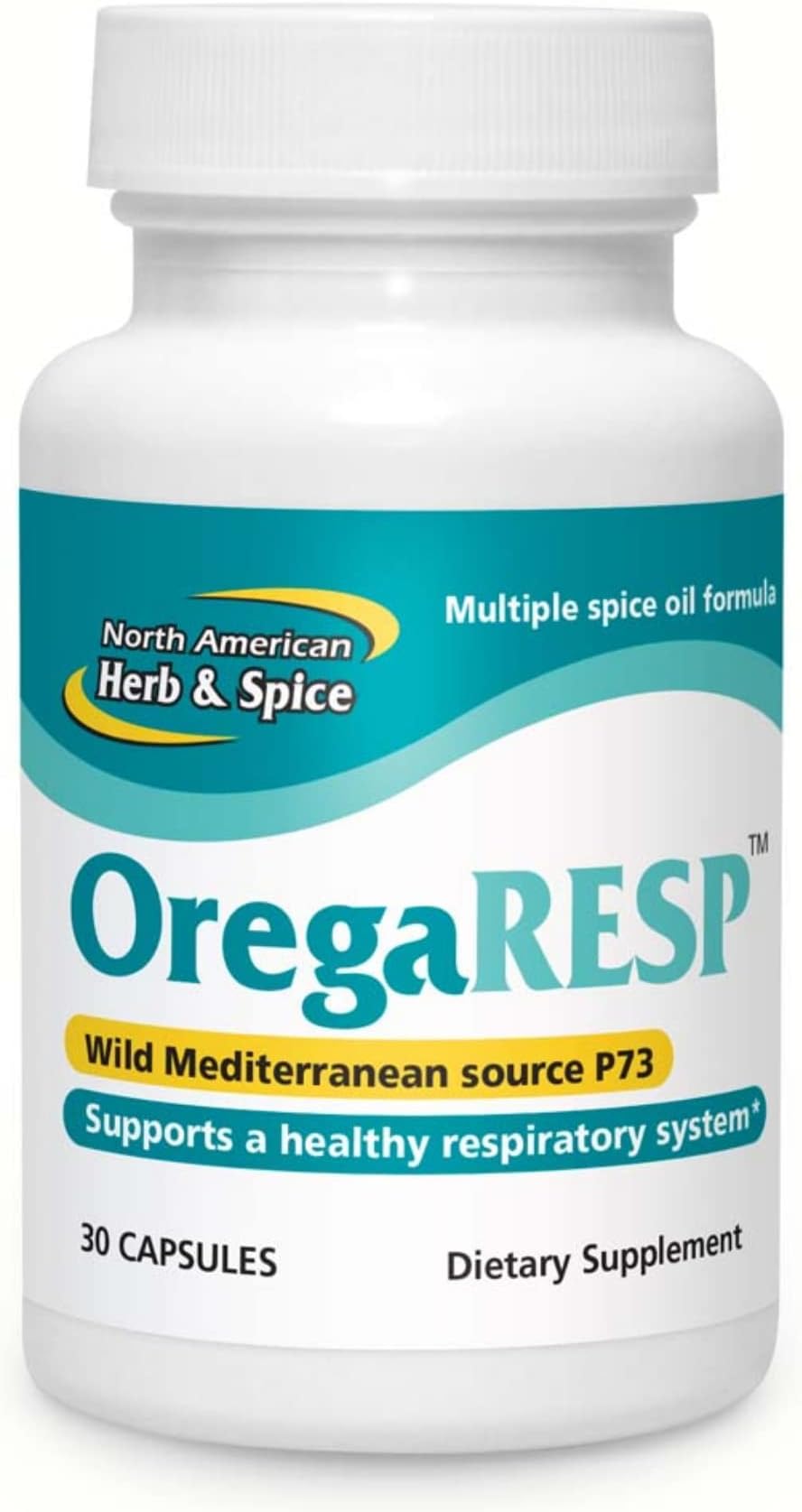OregaRESP - 30 Capsules - Multiple Spice Oil Formula with Wild Mediterranean Source P73 Oregano - Healthy Respiratory System Support - Non-GMO - 30 Servings