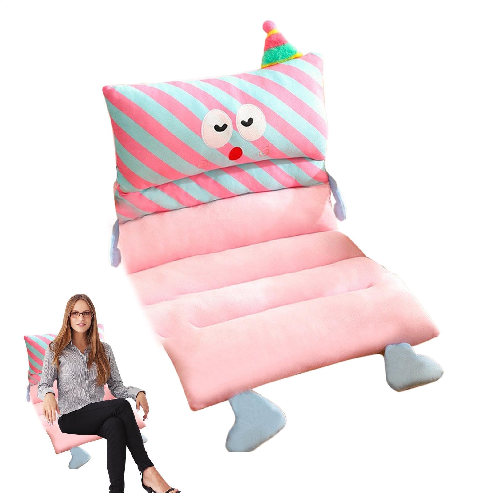 Coussin de chaise de bureau avec dossier au design dessin animé mignon