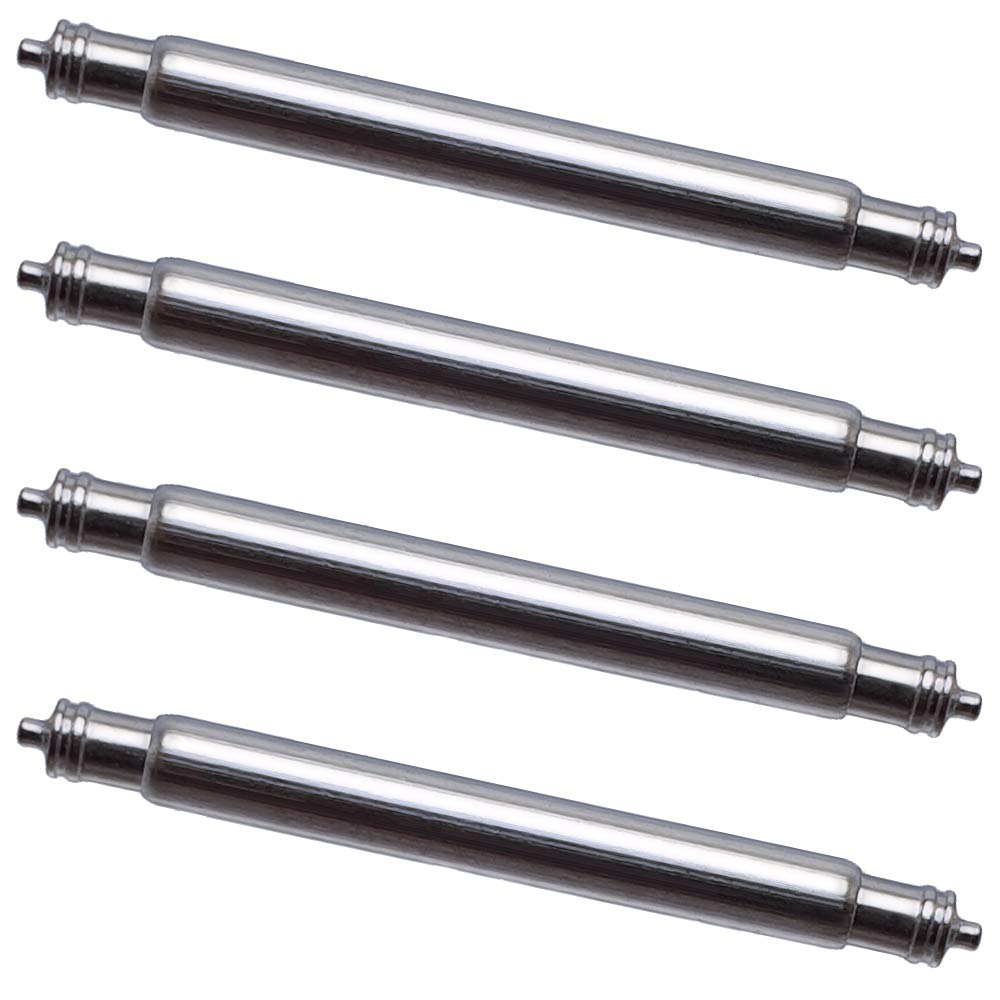 Talk Time2.5mm Thick Double Flanged Spring Bar Divers Watch Strap Pins 22mm 4 Pack