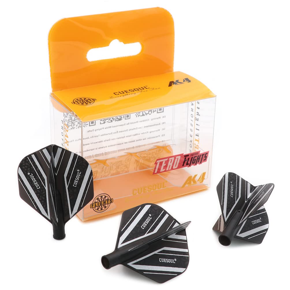 CUESOUL TERO AK4 Dart Flights Standard Shape with attractive pattern, Set of 3 pcs