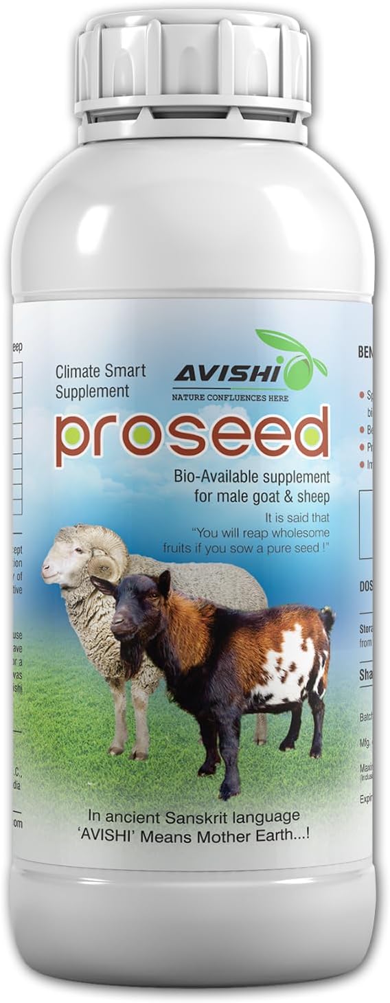 Avishi Proseed for Goat & Sheep | Bio-Available Supplement for Buck (Male Goat) (250 ML)