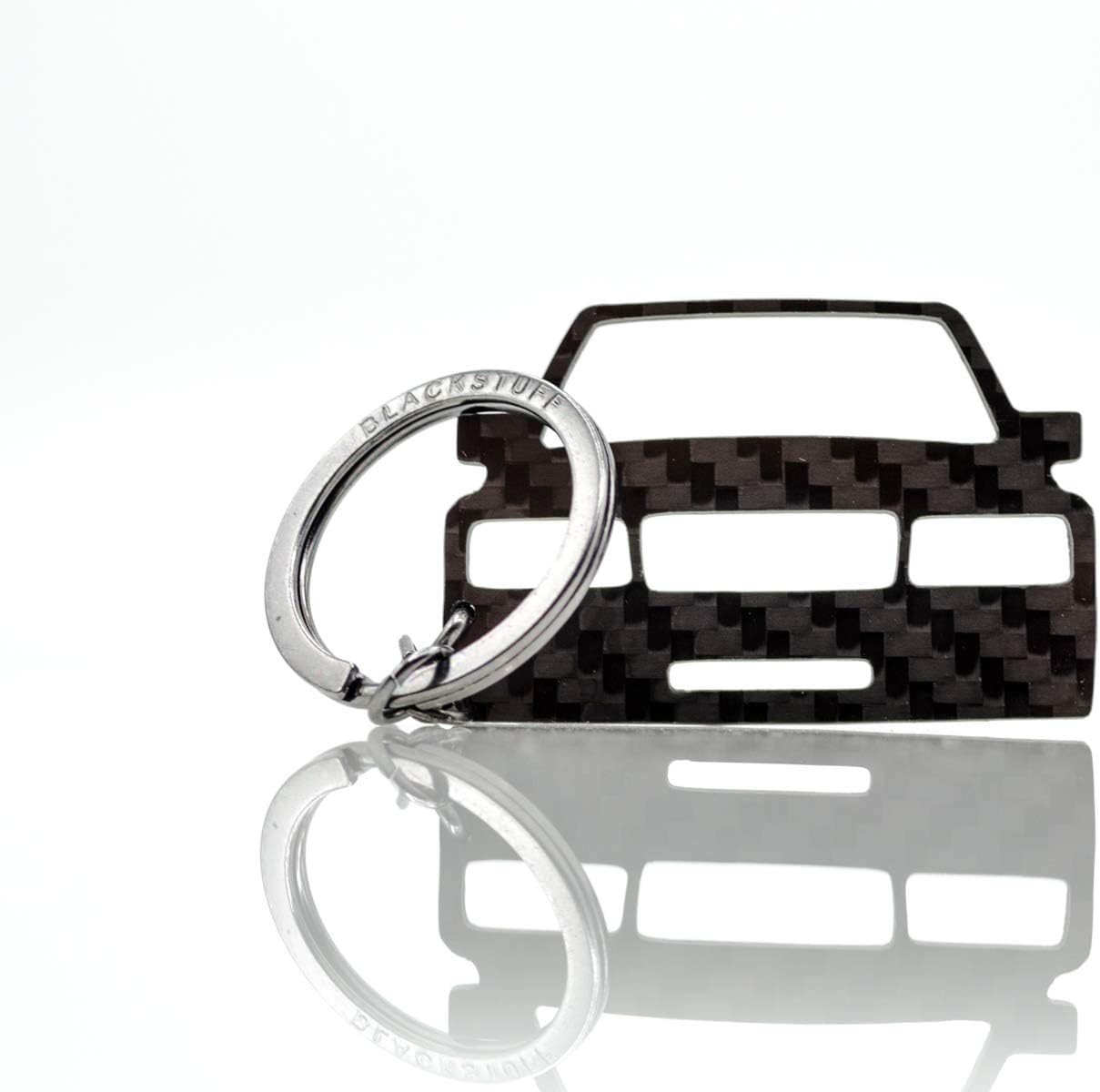 BlackStuff Carbon Fiber Keychain Keyring Ring Holder Compatible with W201 190E Cosworth BS-609