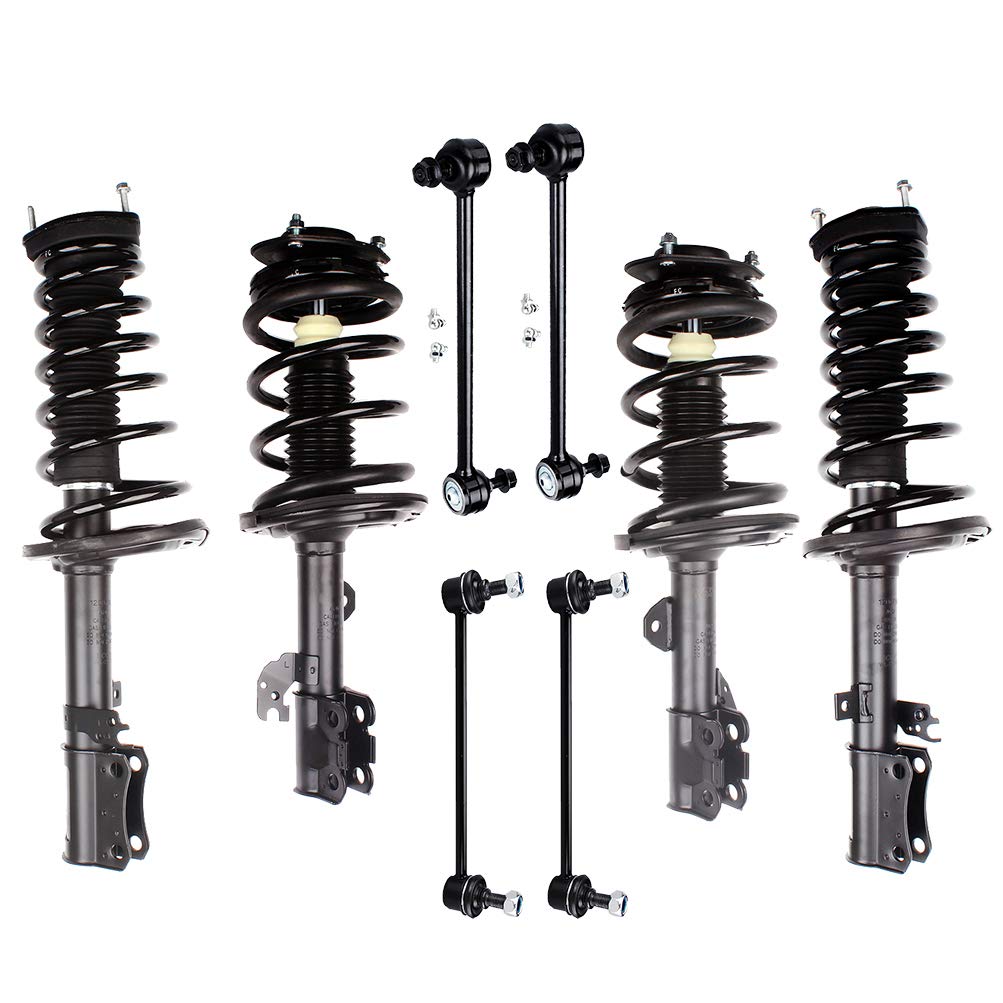 TFGCSG Front and Rear strut suspension kit for 2007-2011 for Toyota Camry Struts 2.4L/2.5L with complete strut assembly Sway Bar Links 8pck, shocks