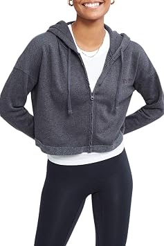 WSLY Ecosoft Cropped Zip Up Hoodie