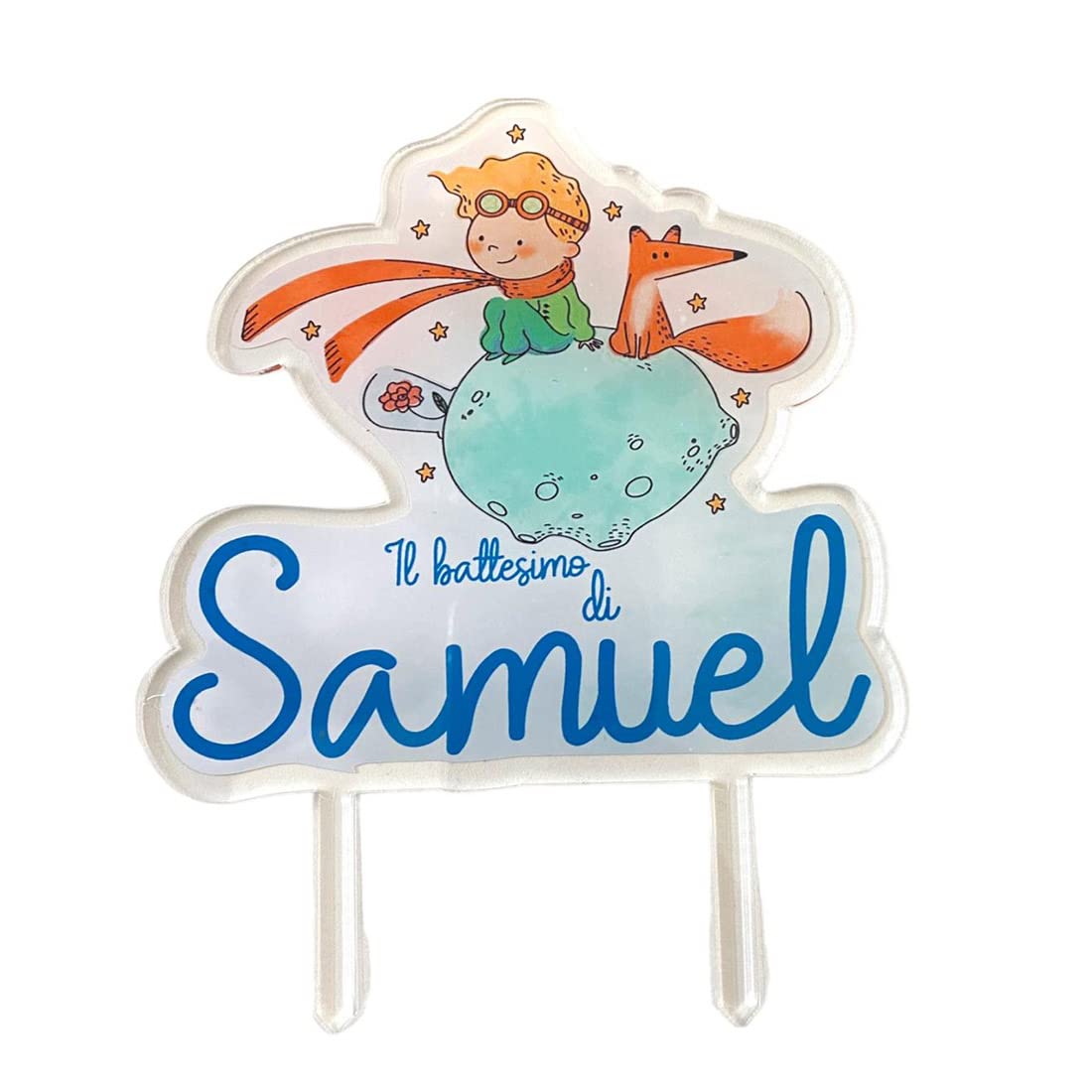 Cake Topper Personalizzato In Plexiglass Con Nome E Grafica A Scelta, 20 Cm, Per Compleanno Bambini E Ragazzi (Principesse) - 2