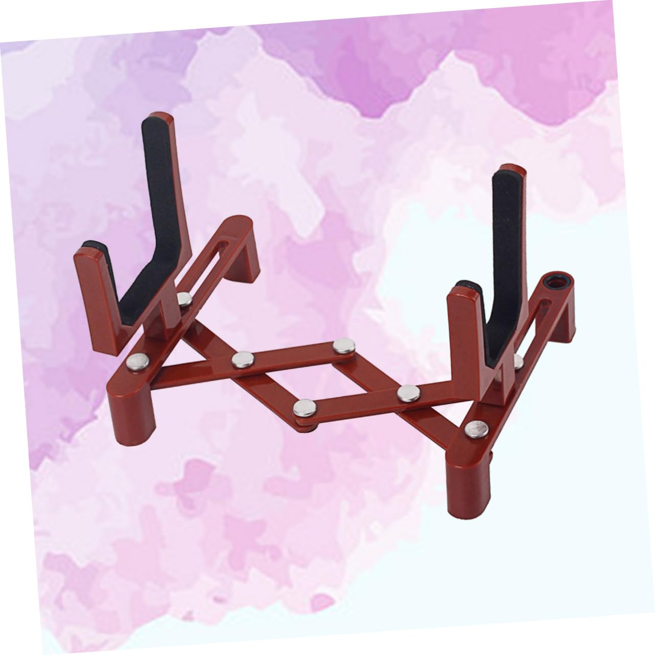 ifundom Professional Violin Stand Portable Foldable Design Dark Rack for Musical Instruments