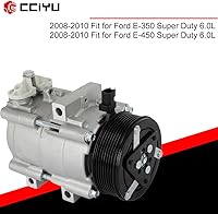 Vista 5 de cciyu Compresor de aire acondicionado 2008-2010 apto para Ford E-350 E-450 Super Duty 6.0L AC Pump