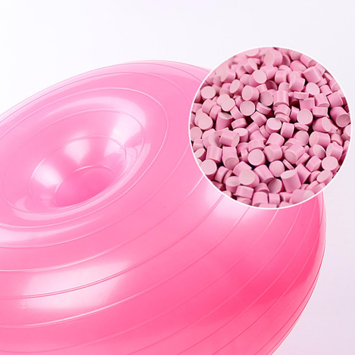 Uonlytech Pelota de Yoga Hinchable de PVC con Superficie Antideslizante y Diseño Circular para Ejercicios de Stretching, Incluye Bomba de Aire