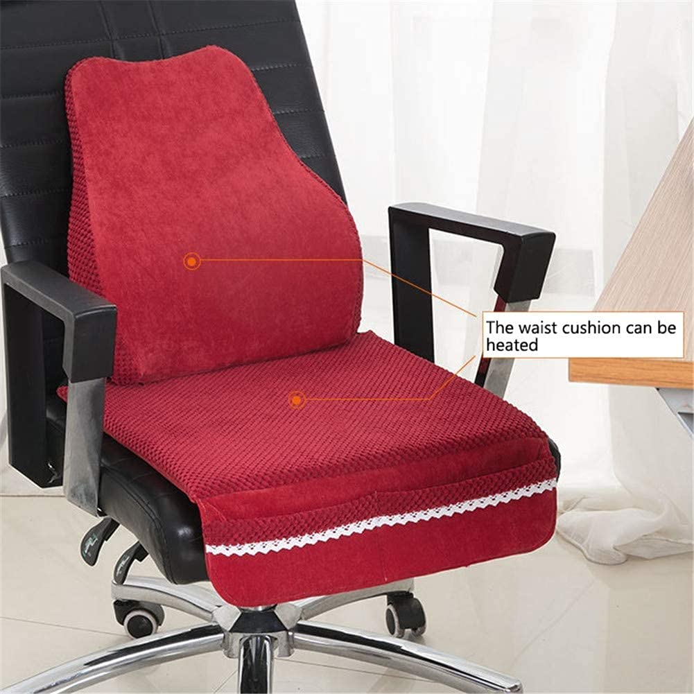 Cojín Asiento Calefactable Asiento Universal, Cojín para Silla de Oficina con Calefacción, Almohadilla para Cubierta de Asiento, 9 Termostatos de Temperatura Controlada, 220V Grey