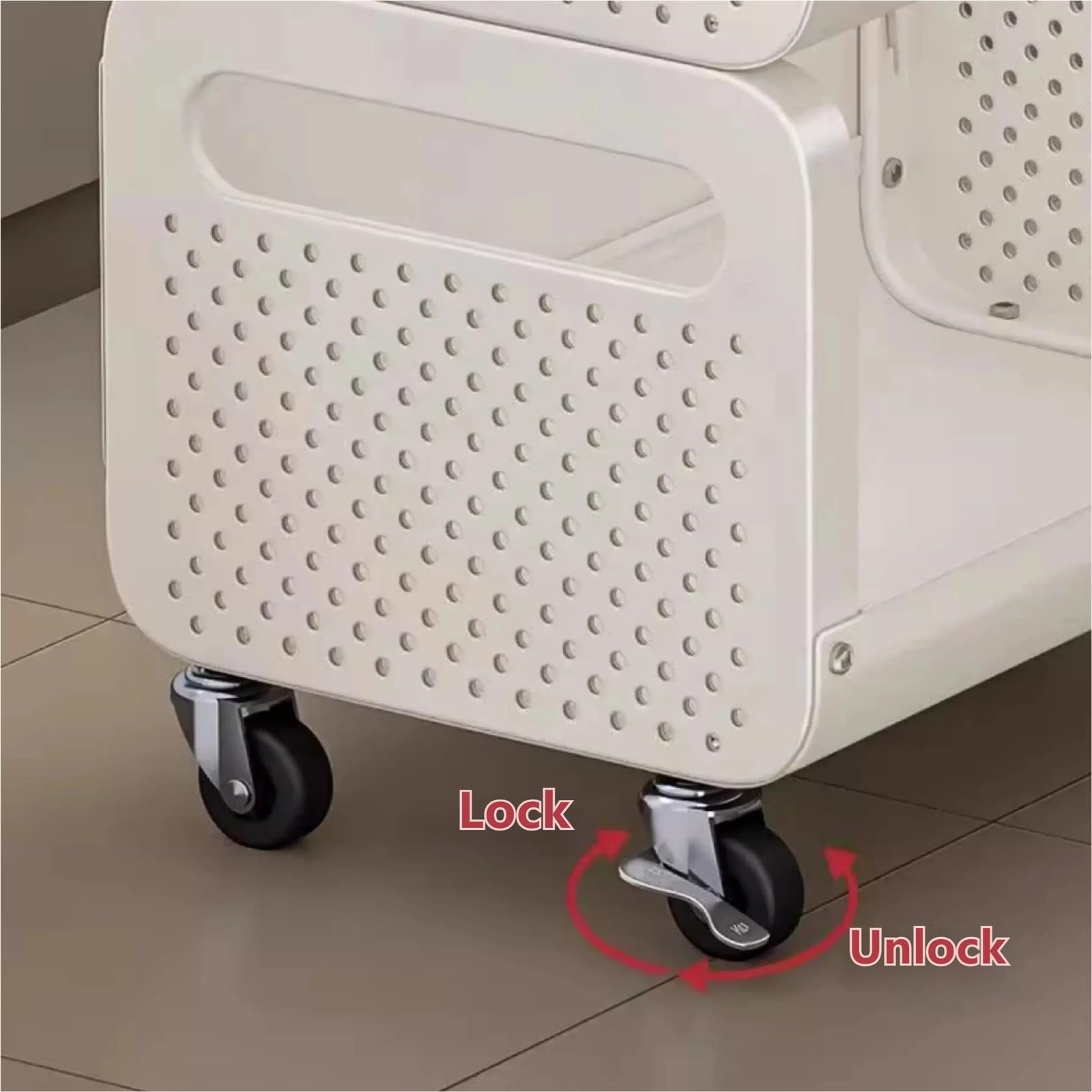 Magazzinaggio Carrello portaoggetti mobile da cucina a 3 livelli, ripiano organizer for cestini for frutta e verdura(Bianco)