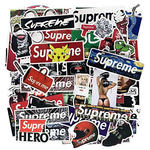 Preisvergleich Produktbild KangRuiZhe Aufkleber Supreme Laptop Vinylaufkleber, Auto-Aufkleber, für Snowboard, Motorrad, Fahrrad, Handy, Mac-Computer, DIY, Tastatur, Auto, Fenster, Stoßstange, Wand, Gepäck, Aufkleber