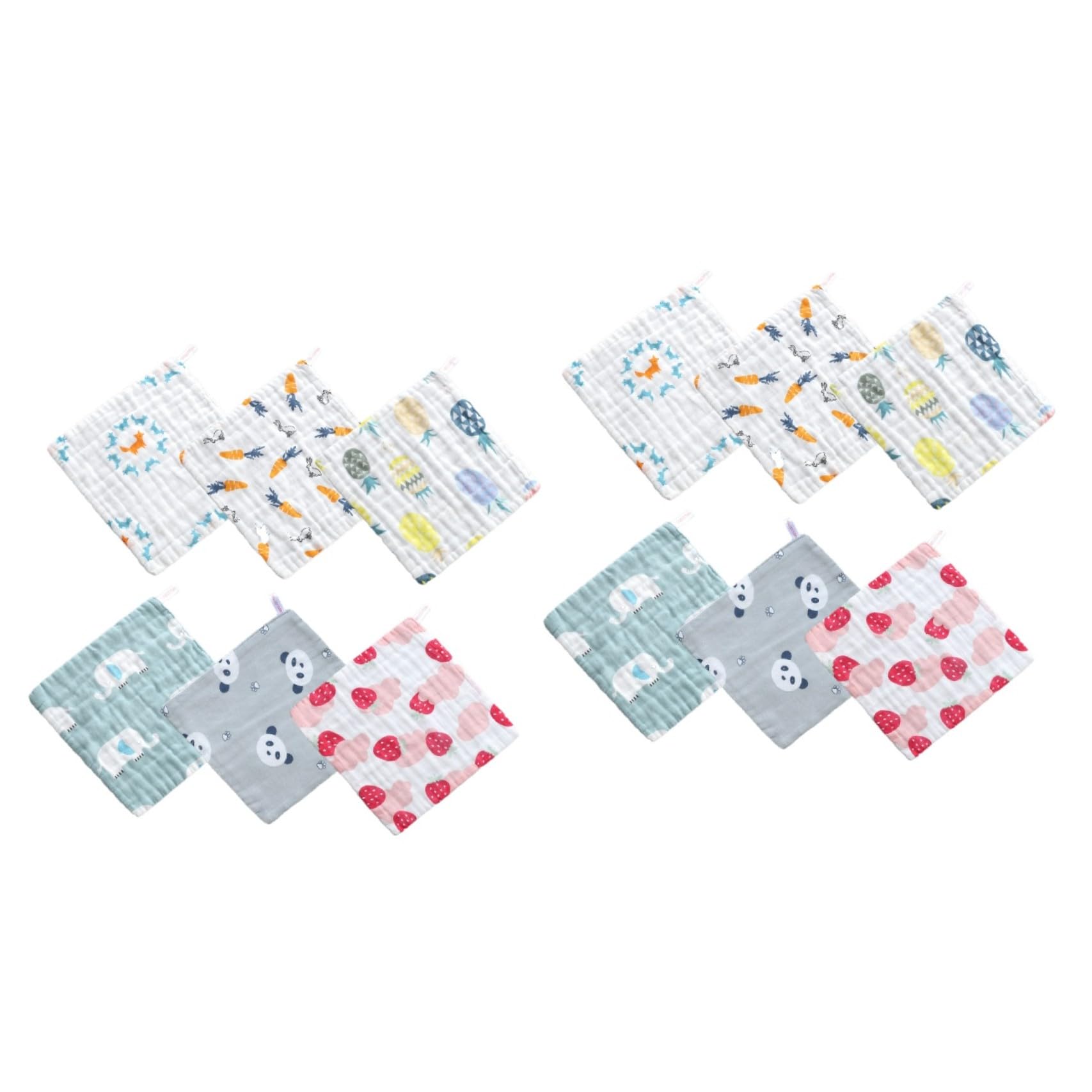 Serviette pour enfants en gaze absorbante bavoirs 6 étages lot de 12