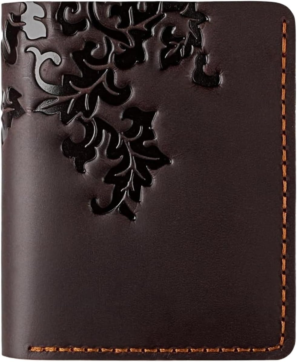 Vintage Unisex Genuine Leather Travel Passport Wallet with Card Slots Document Holder(Coffee)