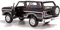 Vista 3 de 1978 Bronco 1:24 Modelo de Coche Fundido SUV SUT Negro con Cap Truck Motormax 79371