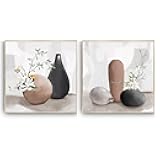 Flower Wall Art for Living Room,Hand Painted Zen Canvas Wall For Living Room Office Yoga Spa Meditation Spiritual Room Decor 24x24inch,Set of 2