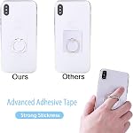 Support de sonnerie de téléphone transparent, 360° Porte-doigts mobile rotative, Poignée universelle pour smartphones, Sonnerie claire pour boîtier de téléphone, Compatible avec la plupart des appareils (4PCS)