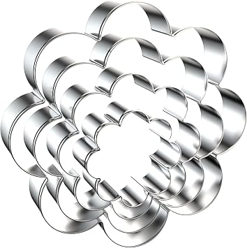 Daisy Cookie Cutter Set - 5 inch, 4 inch, 3 inch, 2 inch - 4 Piece Eight Petal Blossom Spring Flower Mother's Day Cookie Cutters Shapes Molds - Stainless Steel