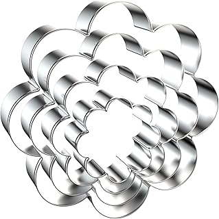 Daisy Cookie Cutter Set - 5 inch, 4 inch, 3 inch, 2 inch - 4 Piece Eight Petal Blossom Spring Flower Mother's Day Cookie Cutters Shapes Molds - Stainless Steel