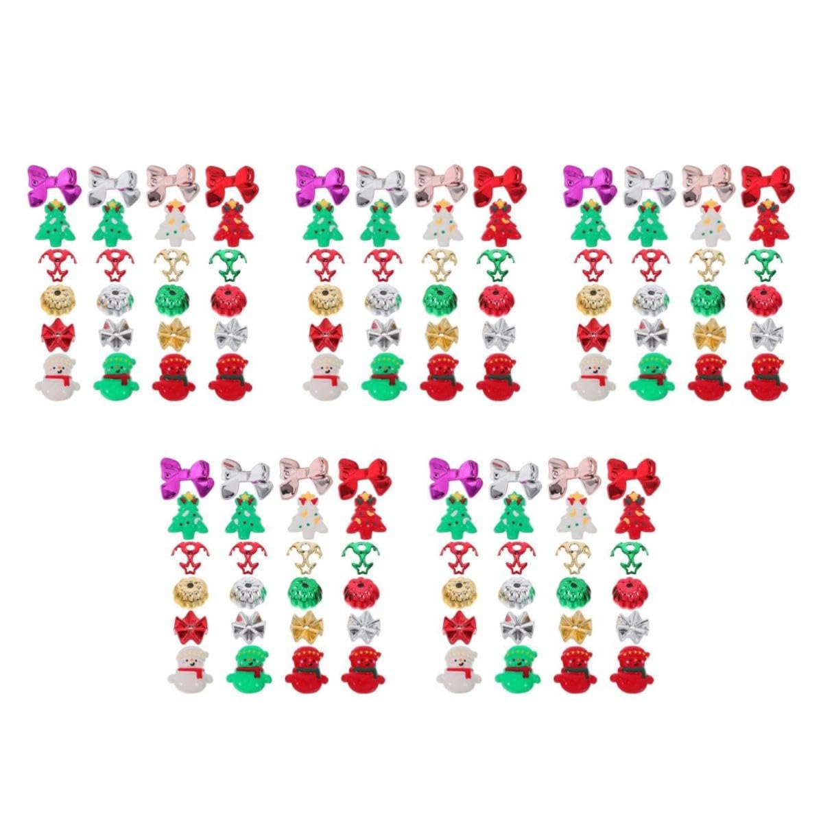 Beaupretty 120 Pezzi Perline Natalizie in Plastica Rossa e Verde per
