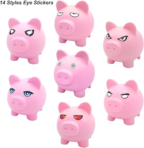 Miniatura 5 de Alcancía Sicomy - Alcancía de plástico resistente para niñas banco de dinero monedas para niñas y niños juguetes para Navidad cumpleaños rosa