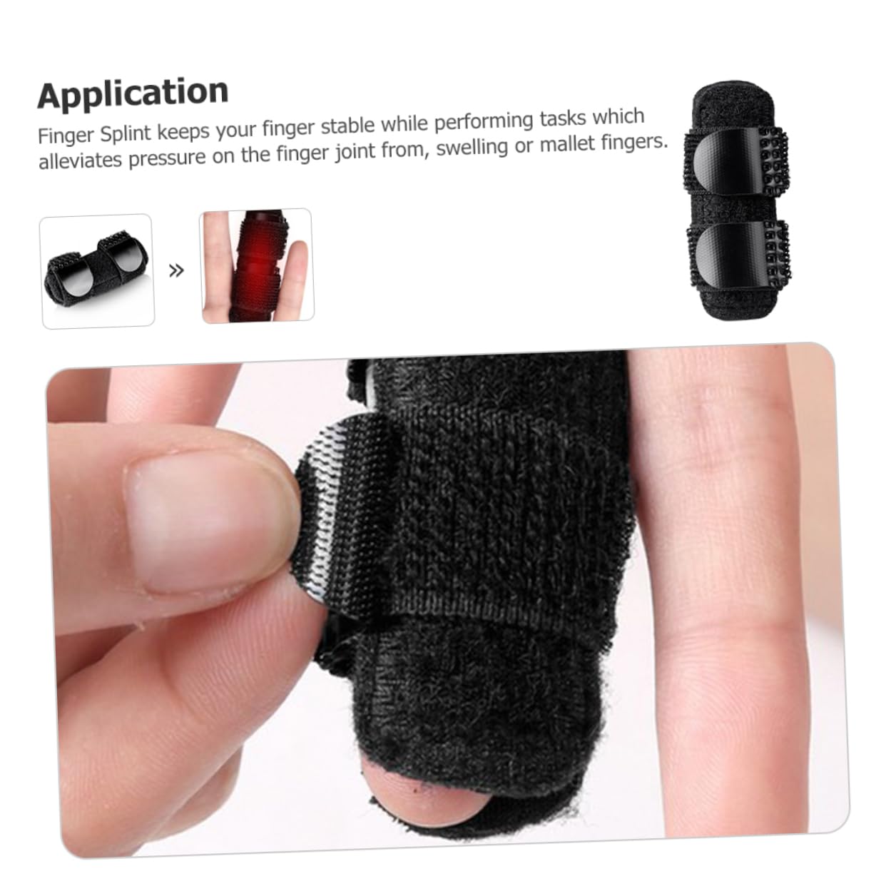 COLLBATH Finger Retainer Belt Breathable Finger Retainer Adjustable Joint Brace for Fixing Finger Joint