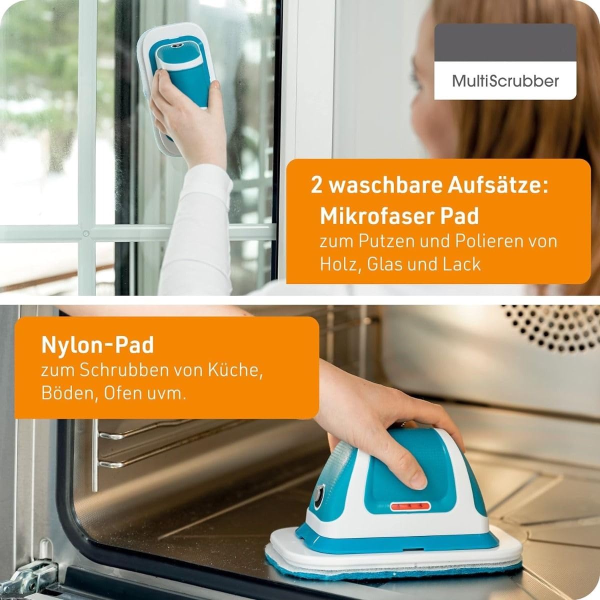Deals MultiScrubber lavapavimenti elettrico ricaricabile per pulire, strofinare e lucidare senza fatica - sistema di pulizia 2 in 1 come lavapavimenti a mano e lavapavimenti