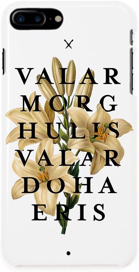 iPhone 7 Plus / 8 Plus Case, Valar Morghulis, Valar Dohaeris. That Black Dot Head CASE Series, Impact Resistant Bumper. Ultra Slim Protective case Cover for Apple iPhone 7 Plus / 8 Plus (Valar)