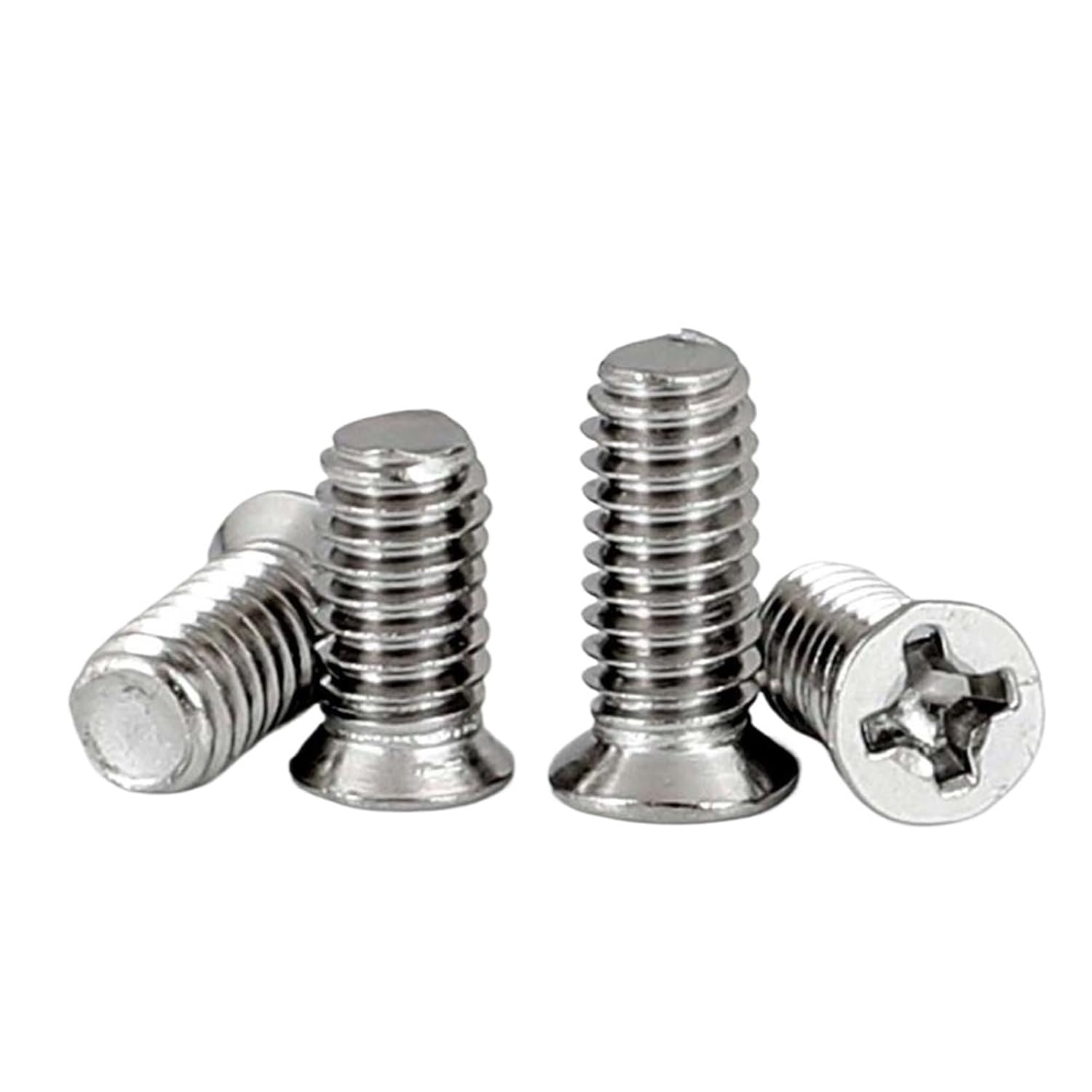 50pcs M1.6 M2 M2.5 M3 M4 304 Stainless Steel Nonstandard Small Head Cross Recessed Phillips Flat Countersunk Head Bolt Screw(12mm,M3 (dk 4mm))