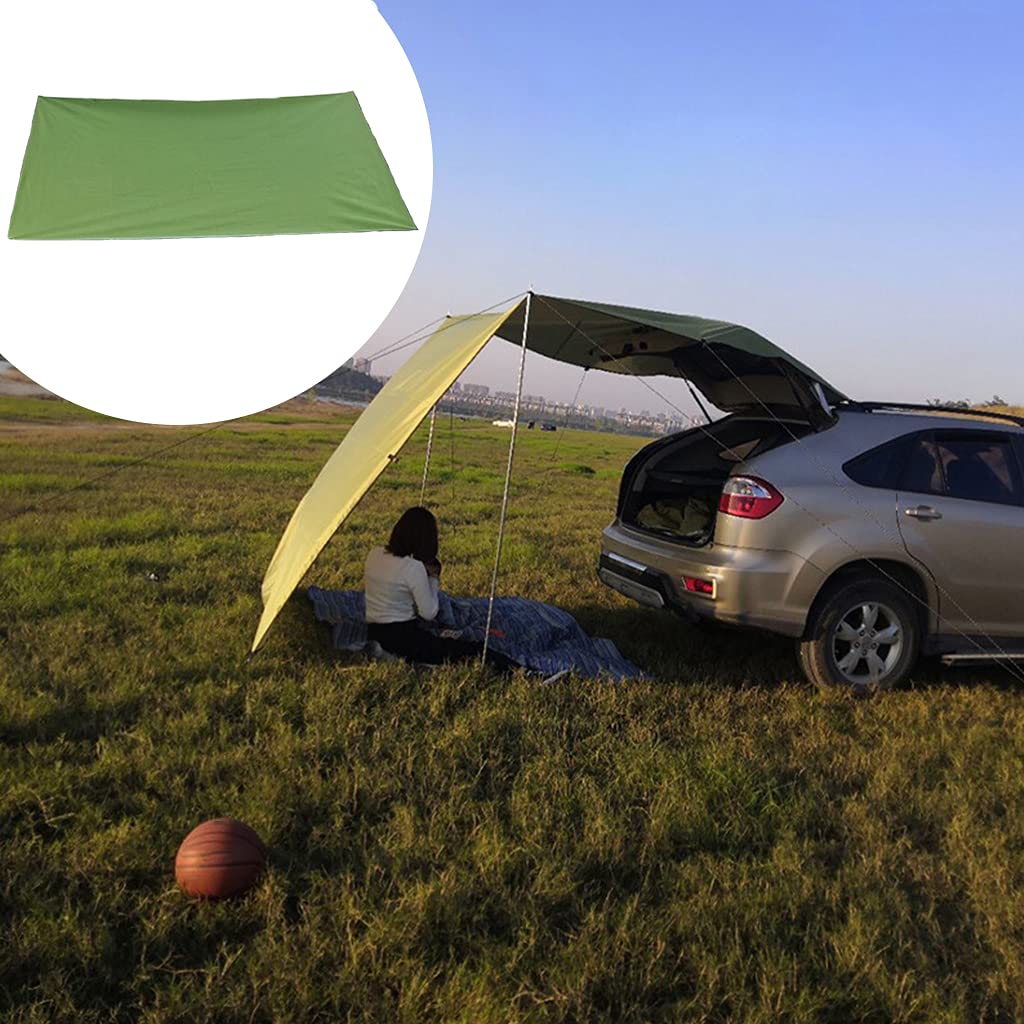 THE STYLE SUTRA Portable Car Side Tent Sun Canopy Rainproof Sunshade for Camping Beach Army Green 440x200cm