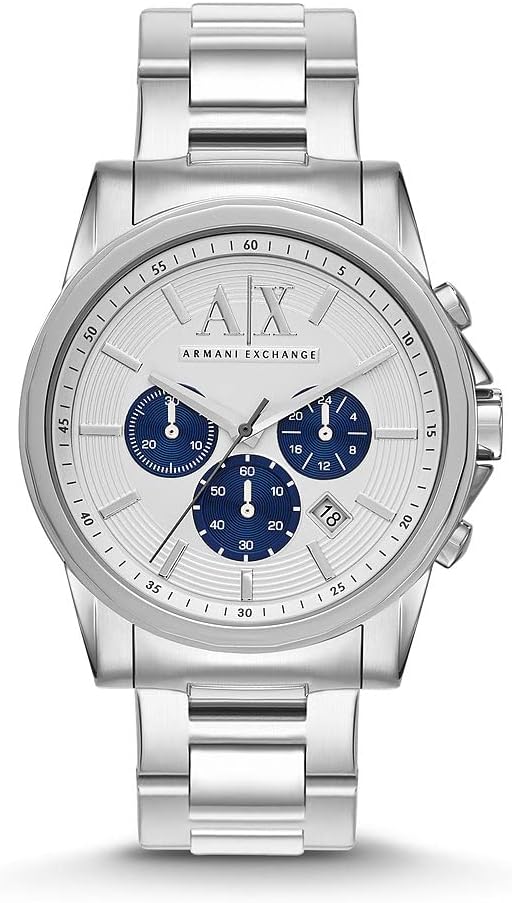 Armani Exchange Herrenuhr Chronograph Edelstahl silberfarben, AX2500 ...