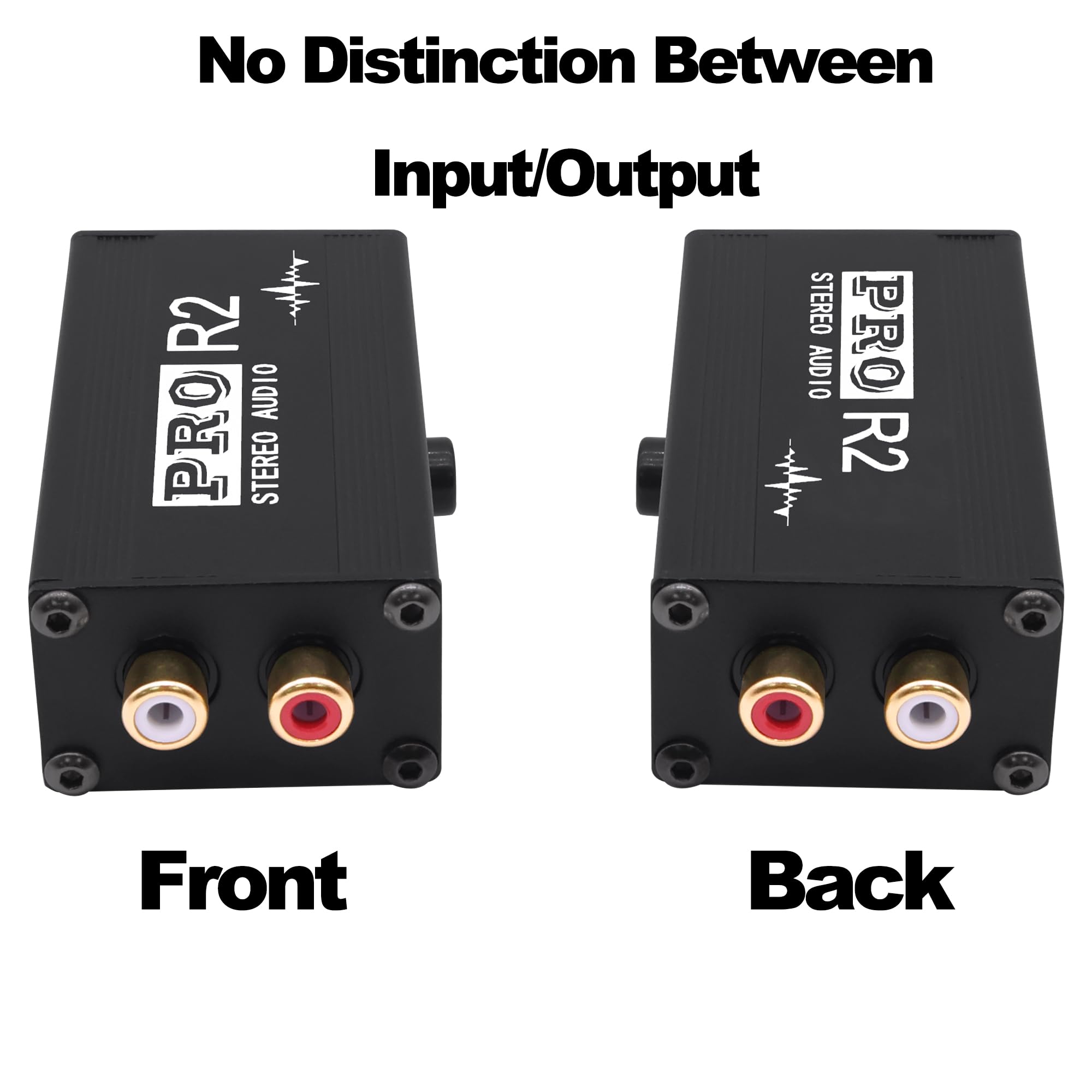 Isolatore RCA Ground Loop Isolatore Filtro Rumore Eliminatore di ronzio 2 Canali Isolatore di Segnale Audio RCA Guscio in Alluminio per Sistema Stereo Casa Altoparlante Lettore Audio Auto