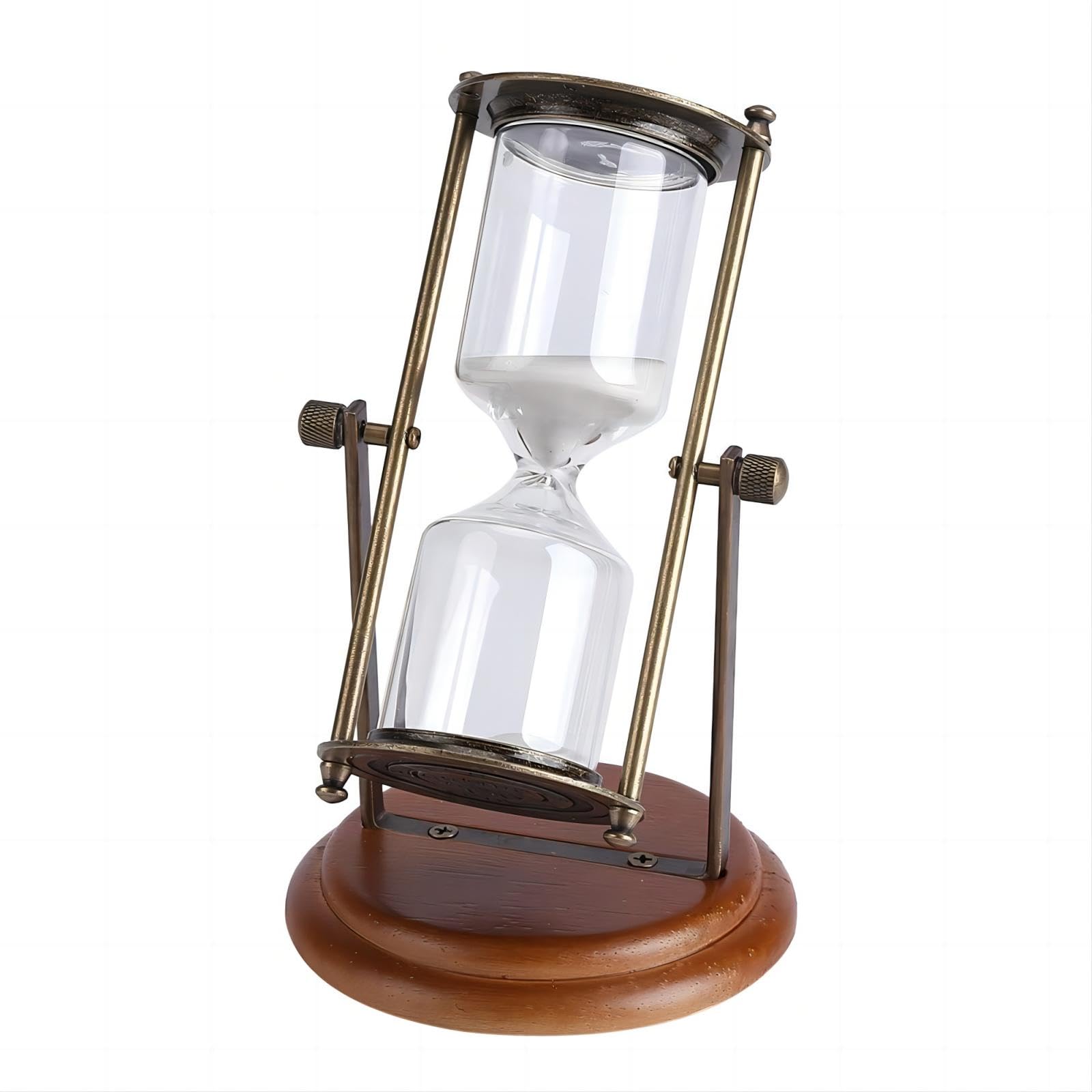 Reloj de arena decorativo de metal para mesita de noche y dormitorio