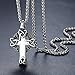 Aoiy Men's Stainless Steel Celtic Cross Irish Knot Pendant Necklace, 24