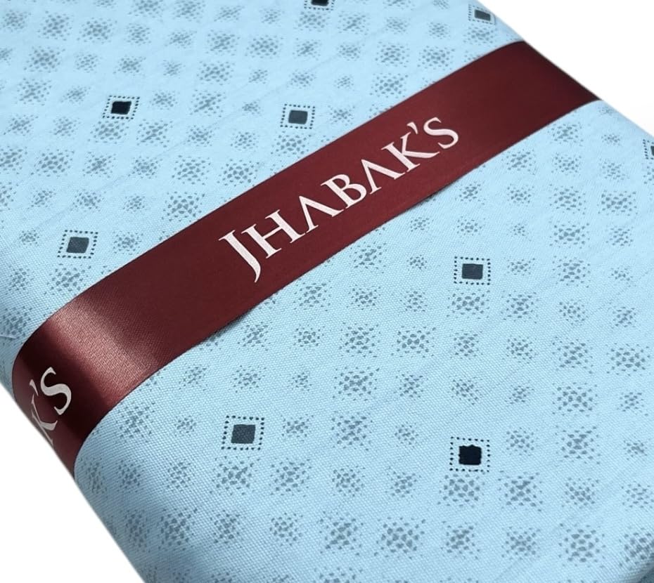 Image of JHABAK'S Unstitched Print Shirt Fabric for Men - Polycotton Material - 2.25 Meter Shirt Piece Cloth - 139