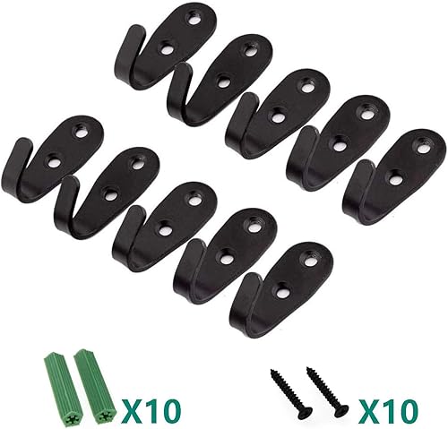 Miniatura 6 de Ganchos de pared resistentes, ganchos de rosca de acero inoxidable para colgar abrigos, plantas, toallas, llaves, sombreros, ganchos impermeables